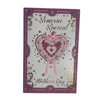 To Someone Special Heart With Ribbon Design Mother's Day Card