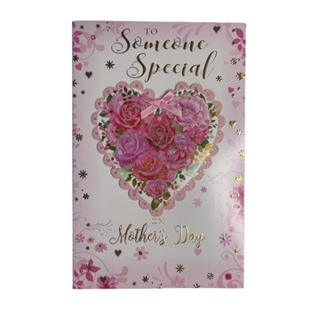 To Someone Special Floral Heart With Ribbon Design Mother's Day Card