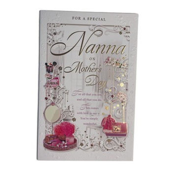 To Nanna Women's Accessories Design Foil Finished Mother's Day Card