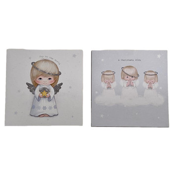 Retro Angel Boxed Charity Christmas Cards from Hallmark 12 Cards in 2 Cute Designs