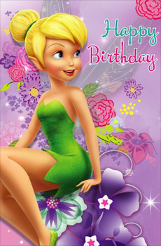 6 x Disney Fairies Tinkerbell Happy Birthday Cards