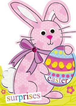 Easter Surprise' Handmade Pink Bunny With Egg Second Nature Card