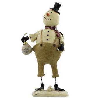 Merry & Bright Christmas Snowman Ornament Resin