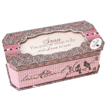 Pink Paisley Collection Sentimental Musical Jewellery Box "Gran" Gift