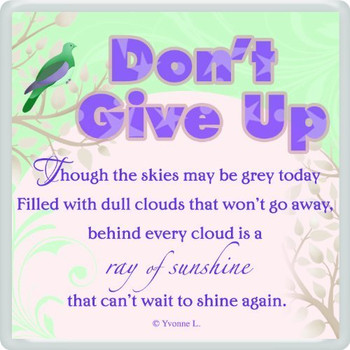 Dont Give Up... Sentimental Fridge Magnet - Christmas, Birthday Gift