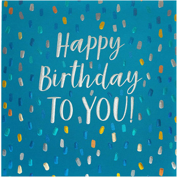 Metallic Foil Dots Design Male Birthday Celebration Card