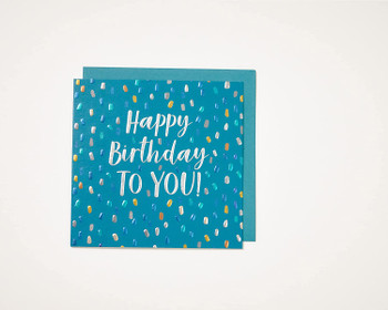 Metallic Foil Dots Design Male Birthday Celebration Card