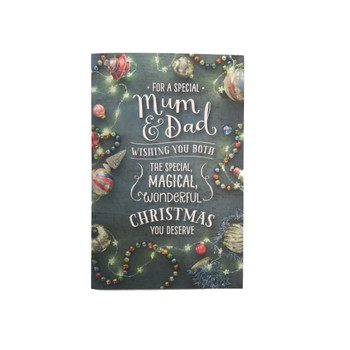 For A Special Mum & Dad Christmas Card