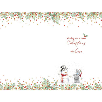 Great Grandson Tatty Teddy With Snowman Design Christmas Card
