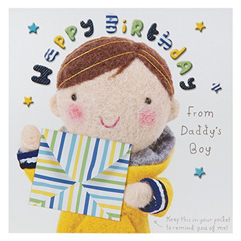 Hallmark Birthday Card For Daddy 'From Your Boy'  Medium Square