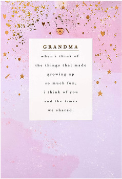 For Grandma Contemporary Rose Gold Mother's Day Card