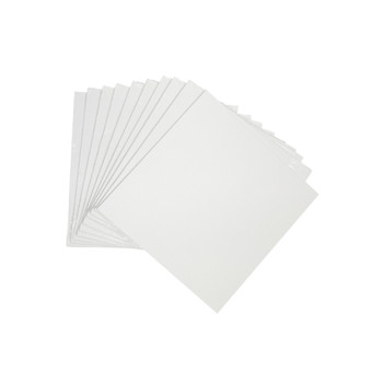 Pack of 10 10x10cm Blank White Flat Stretched Board Art Canvases By Janrax