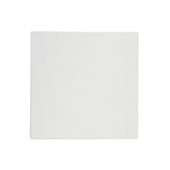 Pack of 10 15x15cm Blank White Flat Stretched Board Art Canvases By Janrax