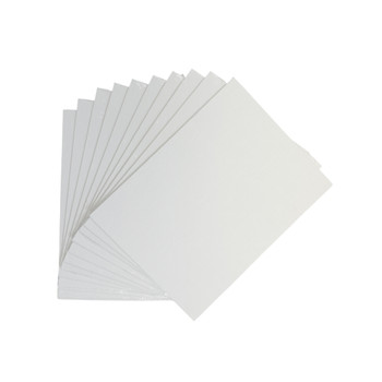 Pack of 10 18x24cm Blank White Flat Stretched Board Art Canvases By Janrax