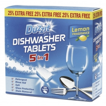 Pack of 12 5 in 1 Dishwasher Tablets