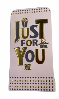 Just For You Money Wallet Gift Birthday Foil