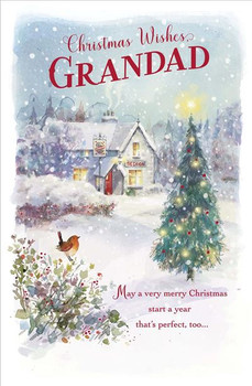 For Grandad Snowfall Scenery Design Christmas Wishes Card For Grandad Snowfall Scenery Design Christmas Wishes Card