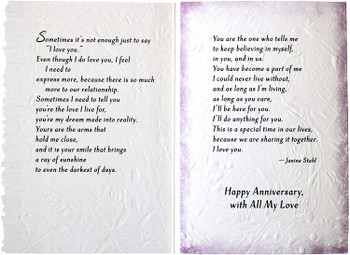 “I Want to Say More Than Just ‘I Love You’” Celebrate Your Continued Commitment Anniversary Card