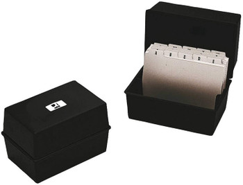 Black Q-Connect Card Index Box 6x4" (152 x 102mm) Black Q-Connect Card Index Box 6x4" (152 x 102mm)