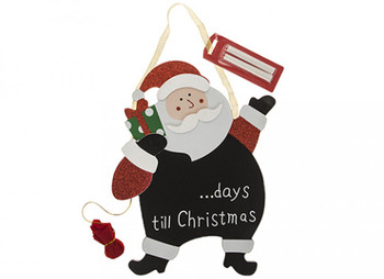 Countdown To Christmas Santa Design Hanging Plaque