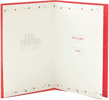 For A Great Friend Boofles Holding Fab Friend Letters Design Christmas Card