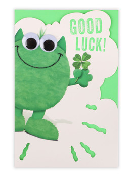 Good Luck Goggly Eye Monster Card