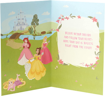 Disney Princess Birthday Card Pop Up 3D Card for Kids