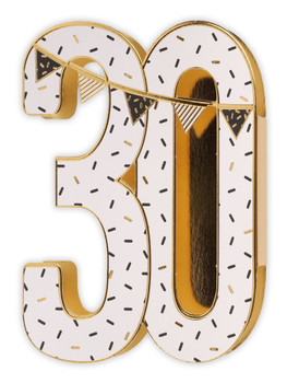 3D 30th Birthday Die Cut 30 Number Card