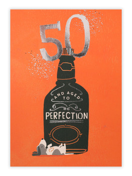 50th Aged To Perfection Birthday Card 