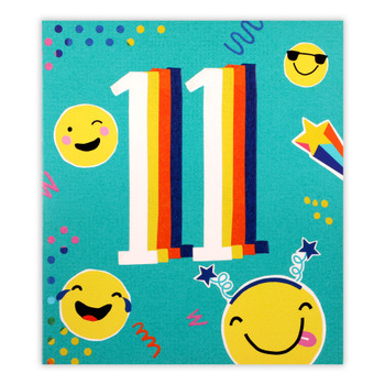 Emoji Age 11 Birthday Card
