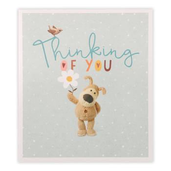 Thinking Of You Boofle With Flower Card