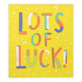 Good Luck Lettering Lots Of Luck Card