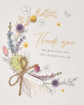 Elegant Floral Design Thank You Card