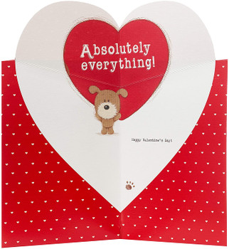 3D One I Love Pop Up Cute Lots of Woof Dog Valentine's Day Card