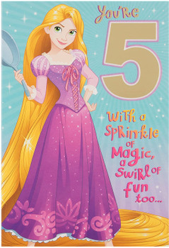Disney Princess 5th Birthday Card 'Magic'