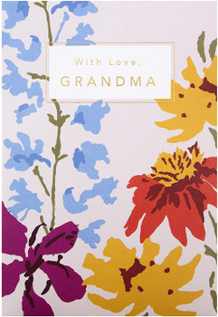 Contemporary Floral Design Grandma Birthday Card