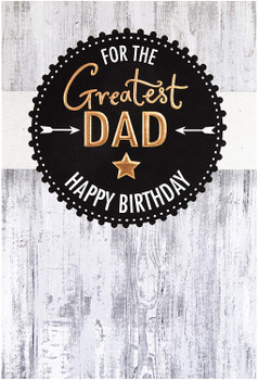 Contemporary Text Based Design Dad Birthday Card