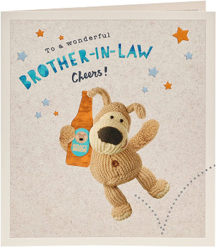 Boofle Brother-in-Law Birthday Card Embossed Design