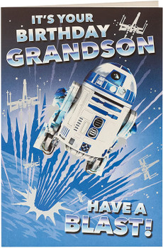 Star Wars R2D2 Grandson Birthday Card