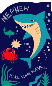 Shark Design Nephew Birthday Card