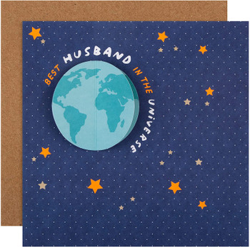 Contemporary Universe Design Best Husband Father's Day Card Large