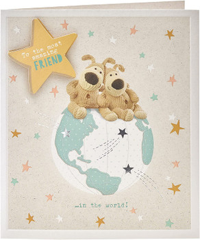 Boofle's Sat on Top of World To The Most Amazing Friend Birthday Card