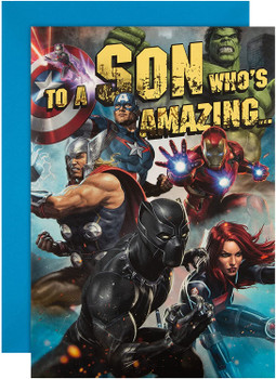 Marvel Avengers Pop Up Design 3D Birthday Card for Son