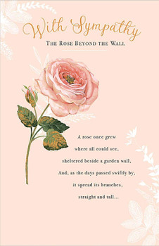 The Rose Beyond The Wall Sympathy Card