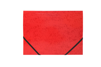 Pack of 12 A4 Red Card 3 Flap Folders With Elastic Closure