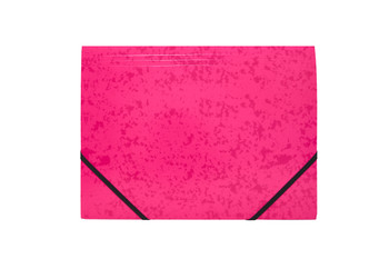 Pack of 12 A4 Pink Card 3 Flap Folders With Elastic Closure