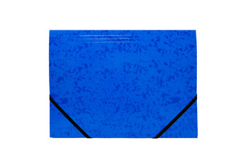 Pack of 12 A4 Blue Card 3 Flap Folders With Elastic Closure
