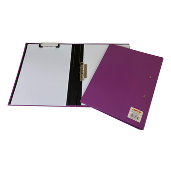 Pack of 10 Purple A4 Clipboard Document Clamp File Folders