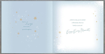 For You Daughter Foiled & Embellished Christmas Card For You Daughter Foiled & Embellished Christmas Card