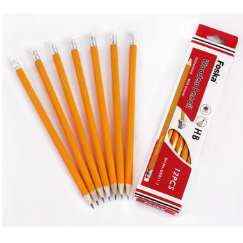 Pack of 288 Yellow HB Wooden Pencils with Eraser